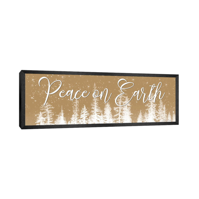 Peace On Earth by Lori Deiter - Panoramic Print on Canvas, Black Framed, 30.48cm H x 91.44cm W x 3.81cm D