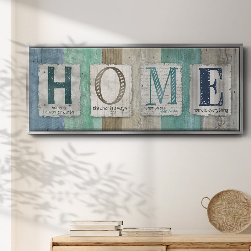 Home- Framed Canvas, 20" H x 50" W
