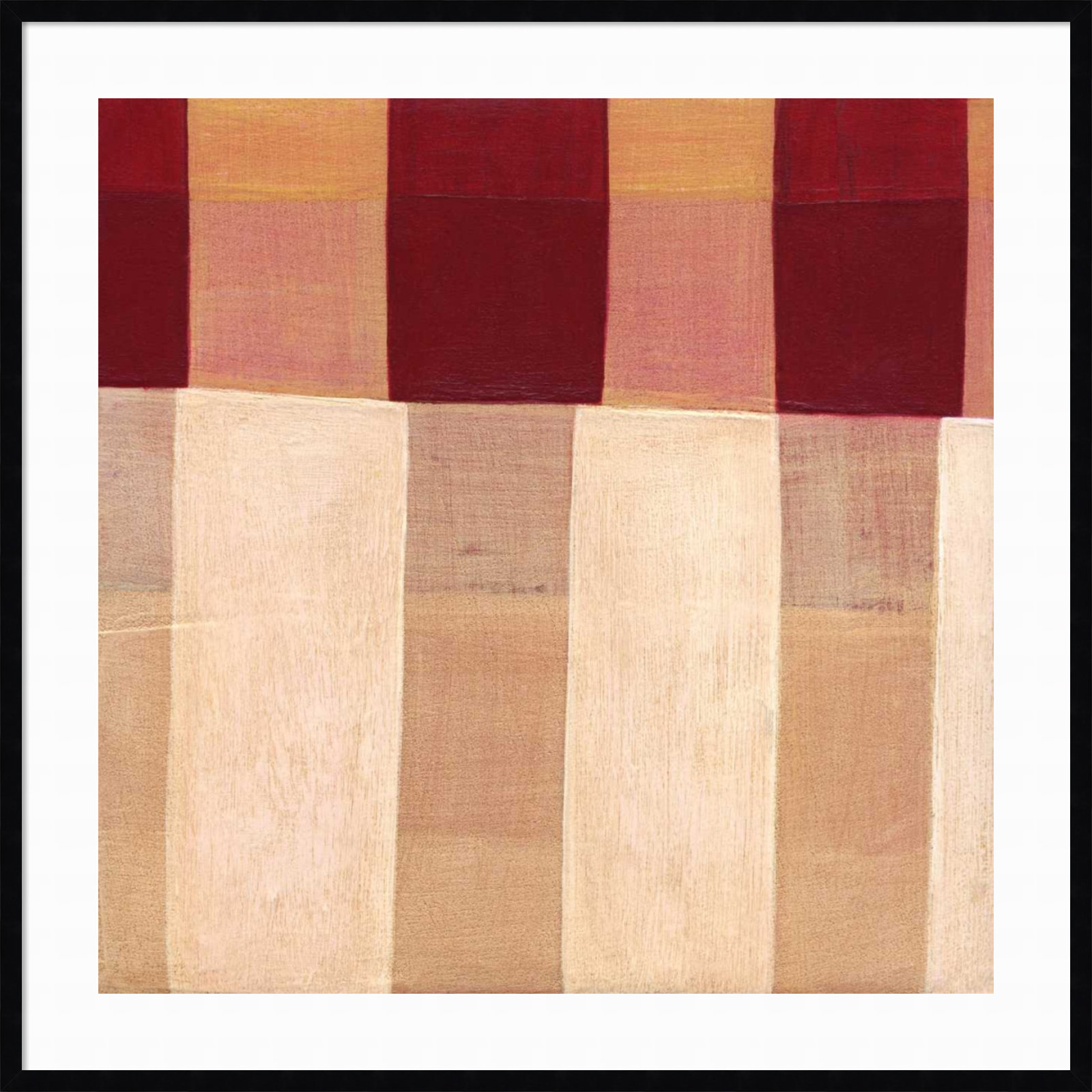 Broken Stripes 1 by Laura Nugent, Black, 41" H x 41" W x 1" D