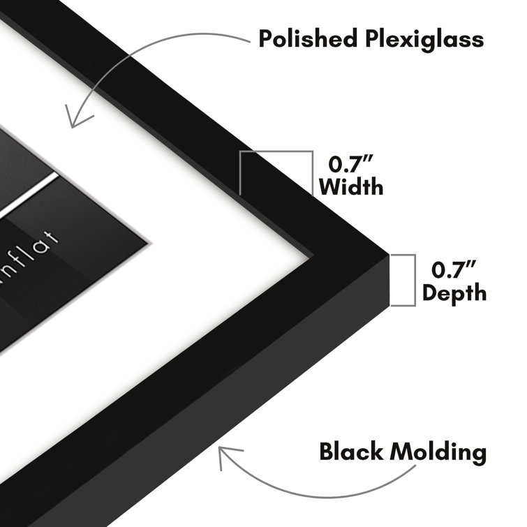 Latitude Run® 11X14 Diploma Frames In Black Displays 8.5X11 Diplomas ...
