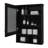 Sleek Black Bathroom Cabinet With Door & Mirror - Store Essential Items And More Elegant Beauty Necessities-1078877216