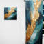Rideau moderne Ailbe Golden Emerald Surge III - Velours obscurcissant - 1 panneau-107610098