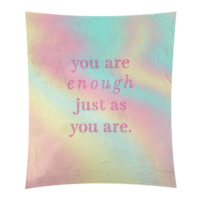 En polyester, vous êtes assez tapisserie quot, H 104 po x l 88 po, Arc-en-ciel pastel