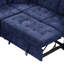Canapé-lit escamotable en forme de L 82,6 po avec roulettes, ports USB, prises de courant pour le salon-416404931-416404928