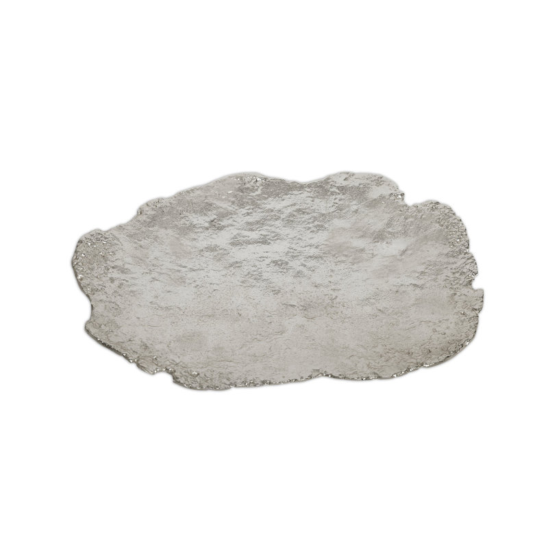 Bark Raw Edged Tray (Available in 2 Colours), Silver