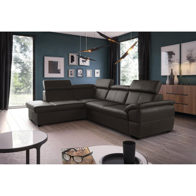 Edena Leather Corner Sofabed