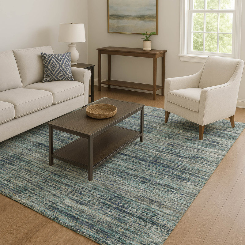 Premium Machine Washable Pinkston Stripes Rug, Rectangle 9' x 12'