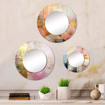 Eljean Metal Round Mirror