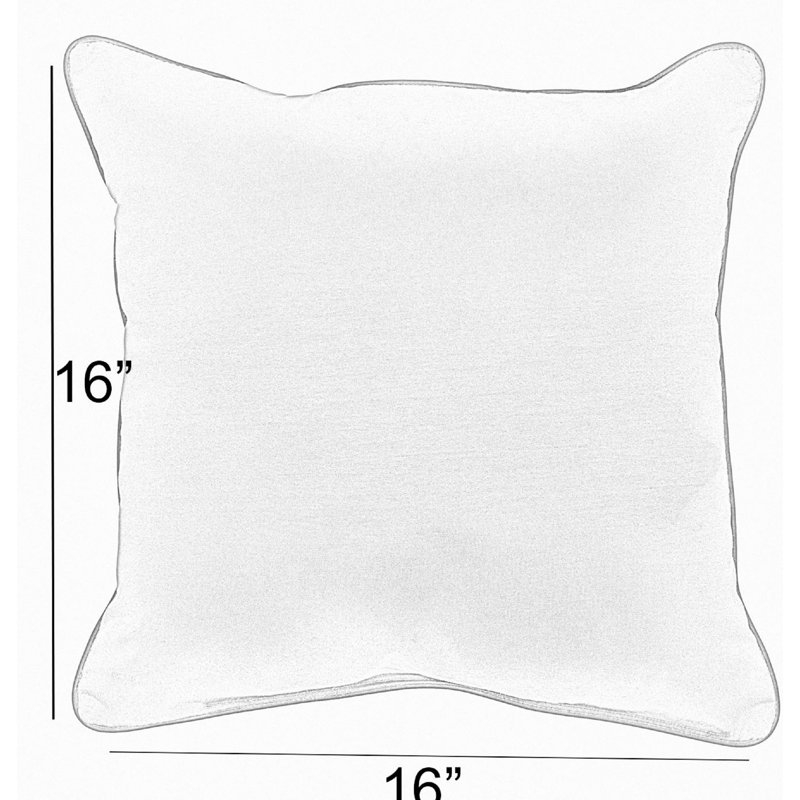 Hartford Sunbrella Striped Weather Resistant Pillow Cover & Insert, 22" x 22", Black Stripe/Teal