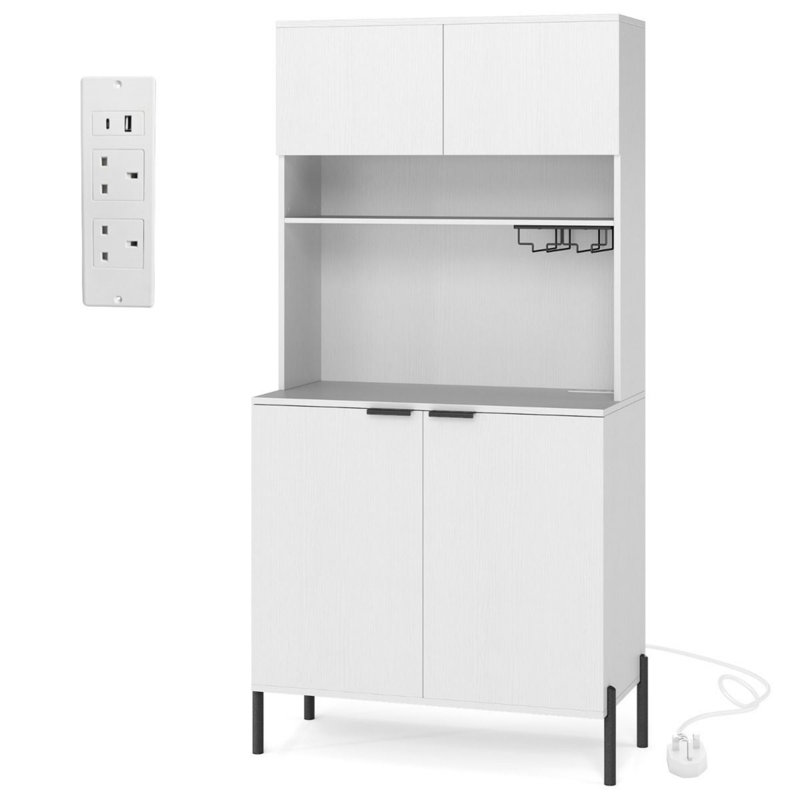 80cm Sideboard, White