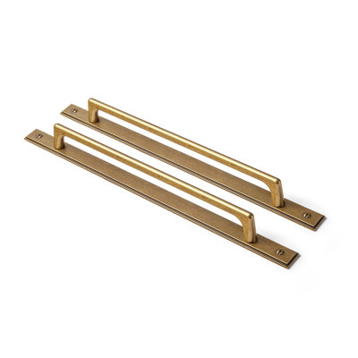 Slim Elongated Backplate Point-To-Point Drawer Pull -  Sleek & Modern Handle For Cabinets & Furniture
