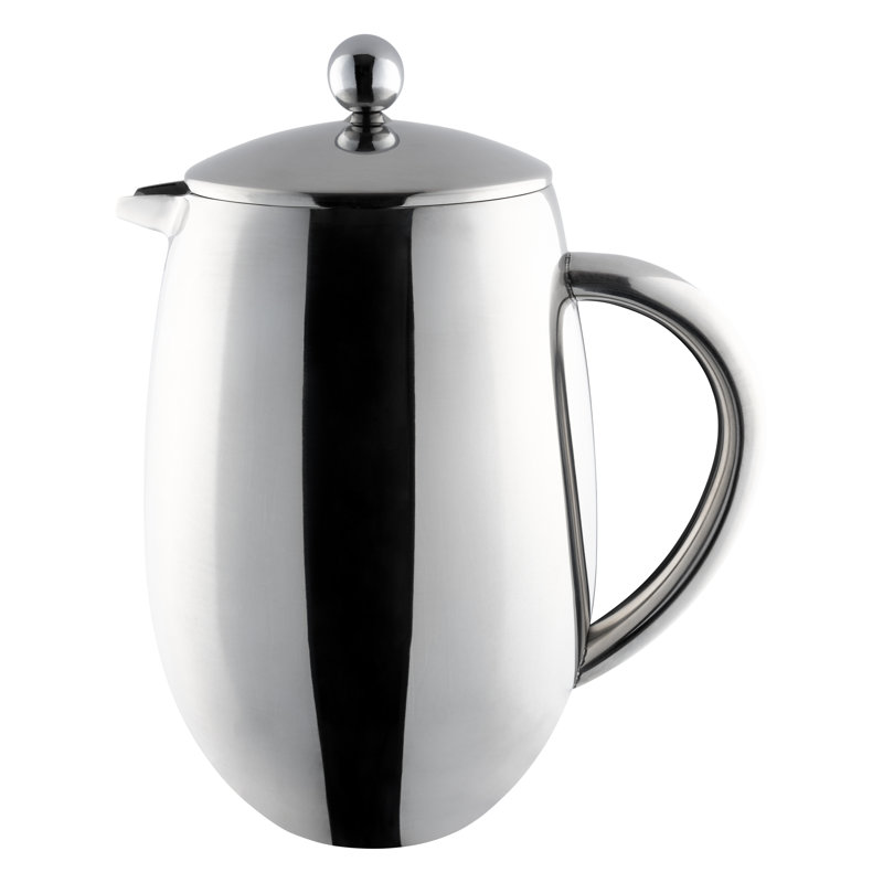 Café Olé 8 Cup Double Walled Straight Sided Cafetiere Coffee Maker, 0.8L