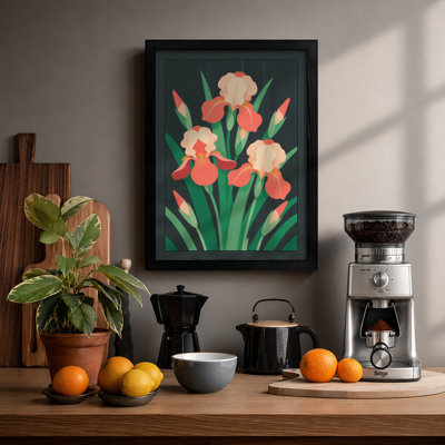 Iris Blooms Botanical - Framed Print