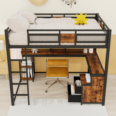 Loft Bed With Desk And Storage Drawers