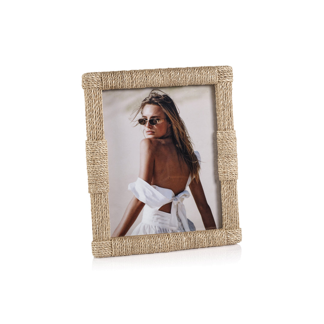 Hamburg Beige Abaca Picture Frame Highland Dunes Picture 