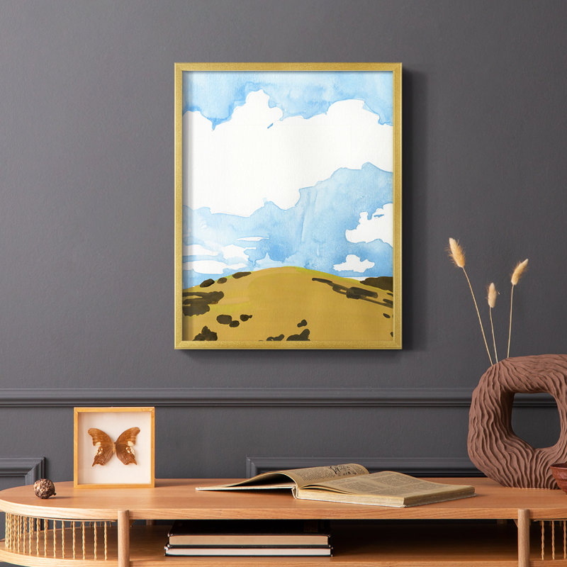 Summer Knoll I, reproduction encadrée - bois massif, Or, H 14 po x l 11 po