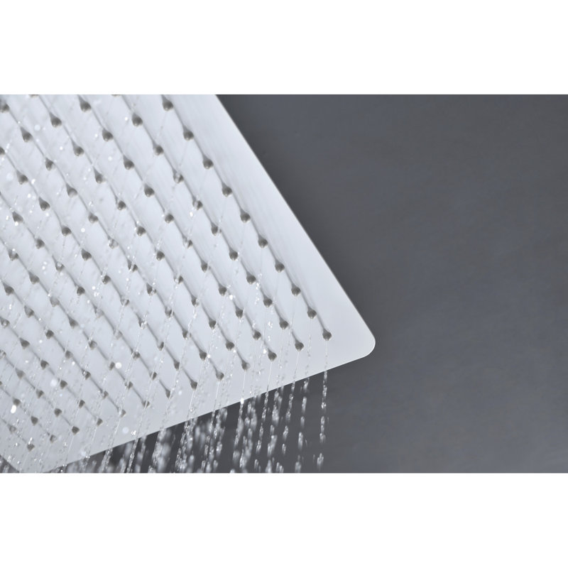 High Pressure Rain Shower Head, Ultra-Thin Showerhead 304 Stainless Steel Waterfall Shower With Self-Clean Nozzles, Full Body Covering