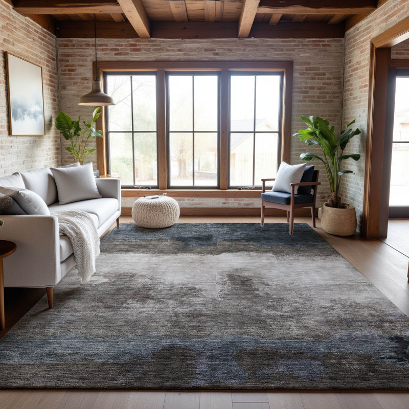 Premium Machine Washable Natoma AMF1070 Modern Rug, Rectangle 3' x 5'