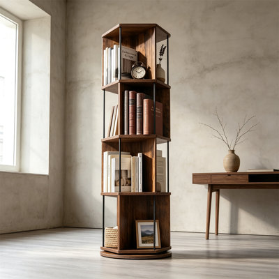 Corner Shelf, Rotating Bookshelf