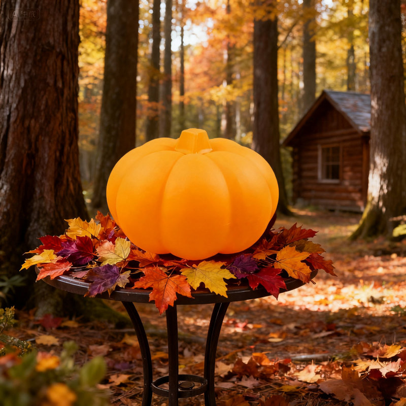Solar-powered Pumpkin Light - 16 Solid Colors & 4 Dynamic Rgb Modes, 15.4" H x 23.6" W x 23.6" D