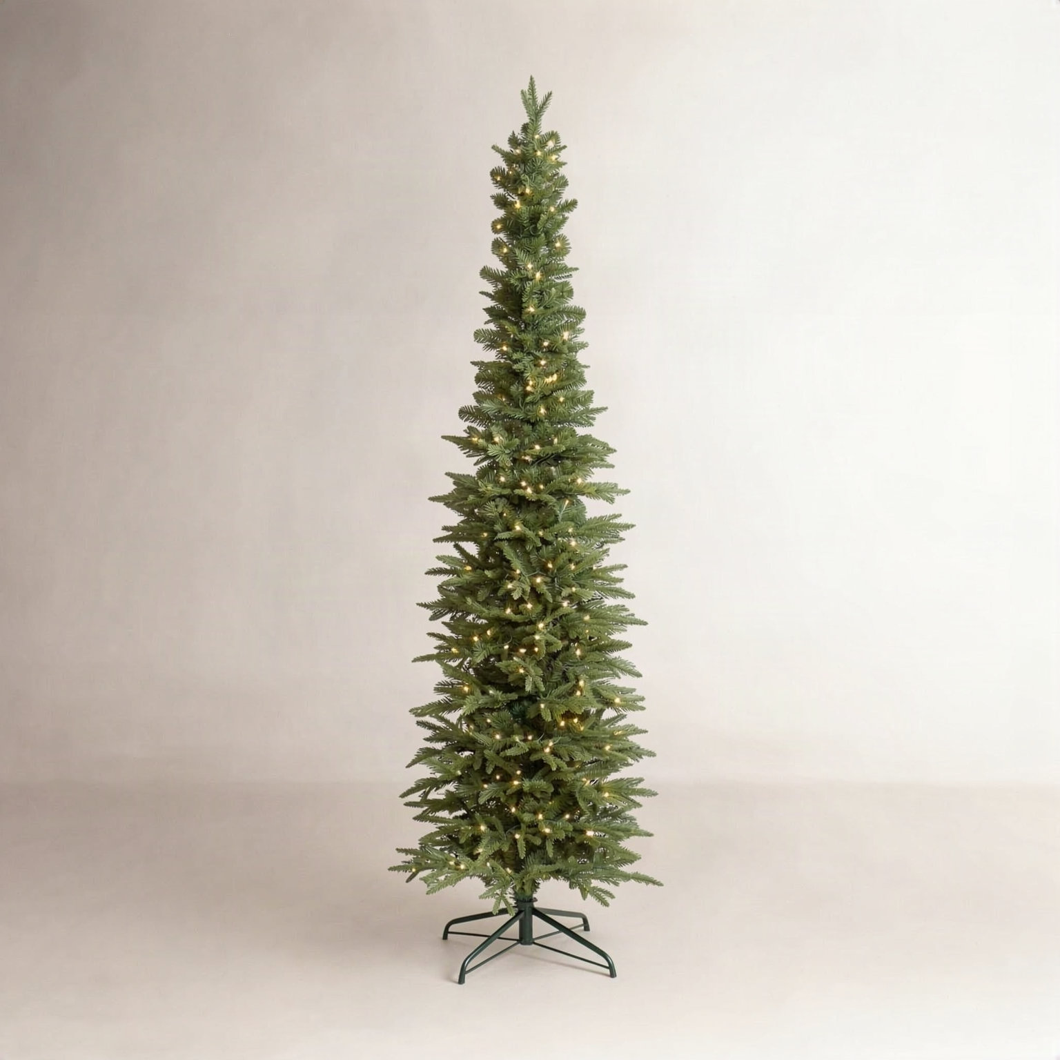 Slim Pre-Lit Fir Christmas Tree, 7.5', Warm White LED