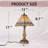 17 '' H Tiffany Style Jeweled Peacock Table Lamp, Bronze Night Light