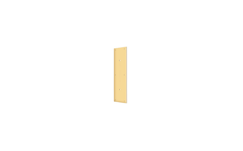 Deltana PPH3515CR003 Plaque de poussée 15 po pour poignée de porte 8 po en laiton poli PVD