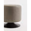 Alison 40cm Wide Faux Leather Round Solid Colour Standard Ottoman-24825575