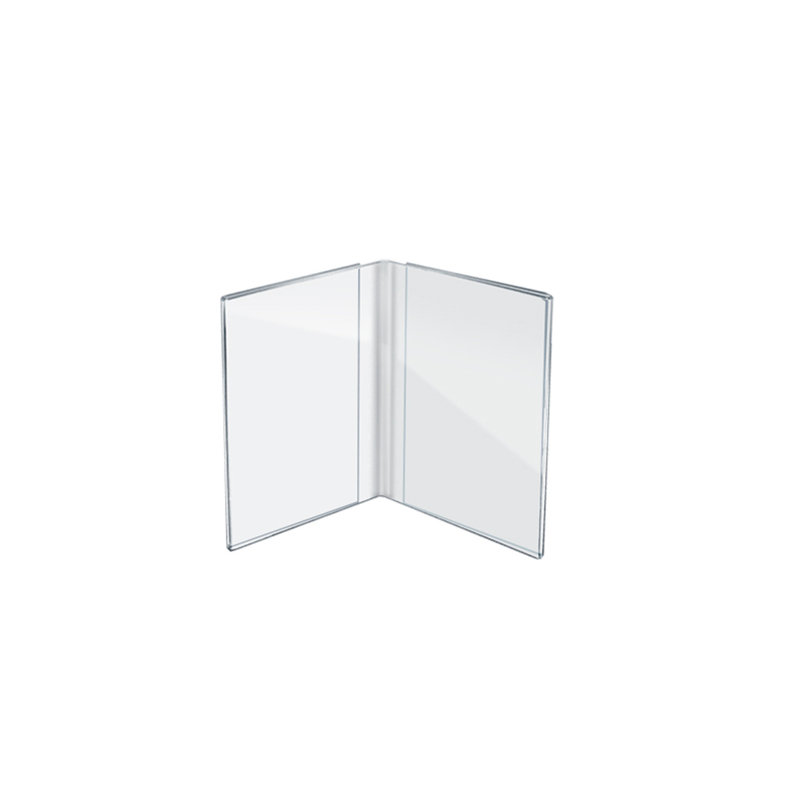 Clear Acrylic Double Photo Holder, Side by Side Dual Frame , Size 5"W x 7"H, 10-Pack