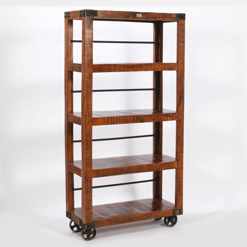 177.5cm H Solid Wood Etagere Bookcase Bookcase, 177.5cm H x 60cm W x 40cm D