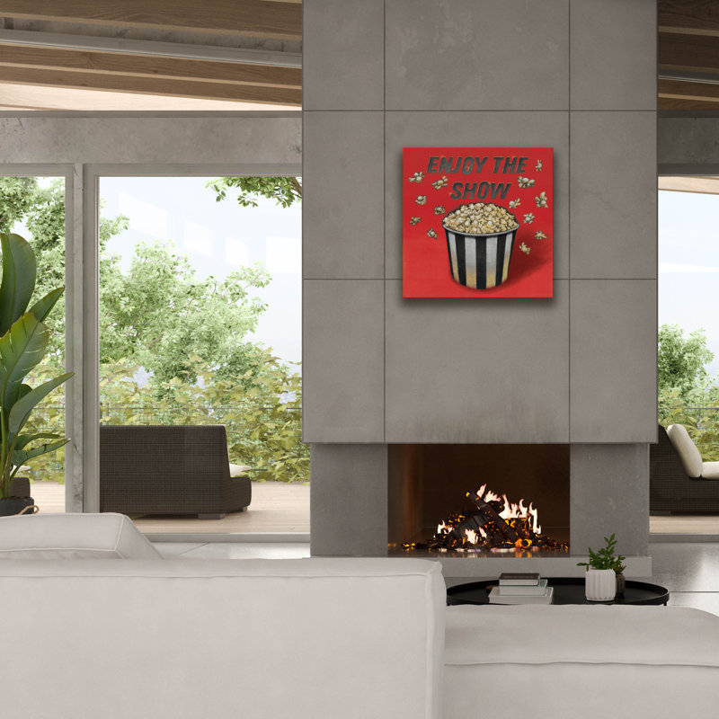 «Epic Graffiti« Enjoy The Show Red »par Wild Apple, art mural sur toile, 26 po x 26 po, H 26 po x l 26 po