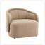 Chaise d'appoint courbée avec coussin moelleux intégré pour un confort ultime et un design moderne-130788002