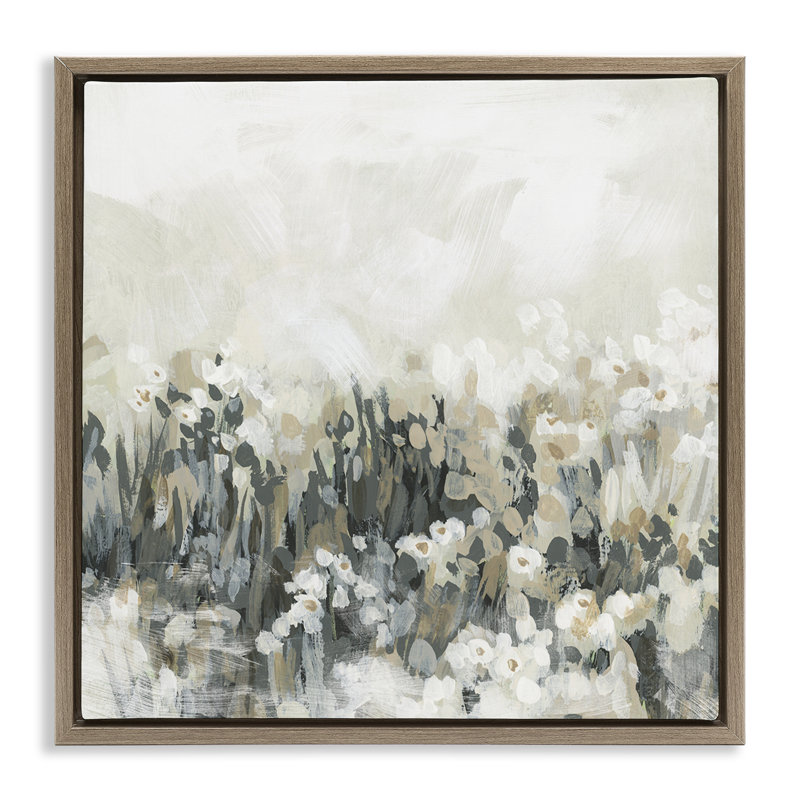 Cadre flottant gris et beige, design par June Erica Vess, Cadre flottant orme Montalcino, H 18 po x l 18 po