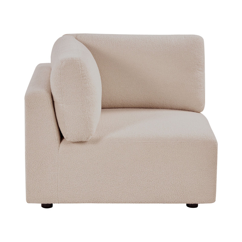 Blerata 1 Seater Seating Component, Right Hand Facing, Beige Boucle