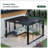 Jolydale Flexpatio Motorized Aluminum Pergola Kit With Power Port  And Adjustable Louvered Roof power + pro-116070613-129016662
