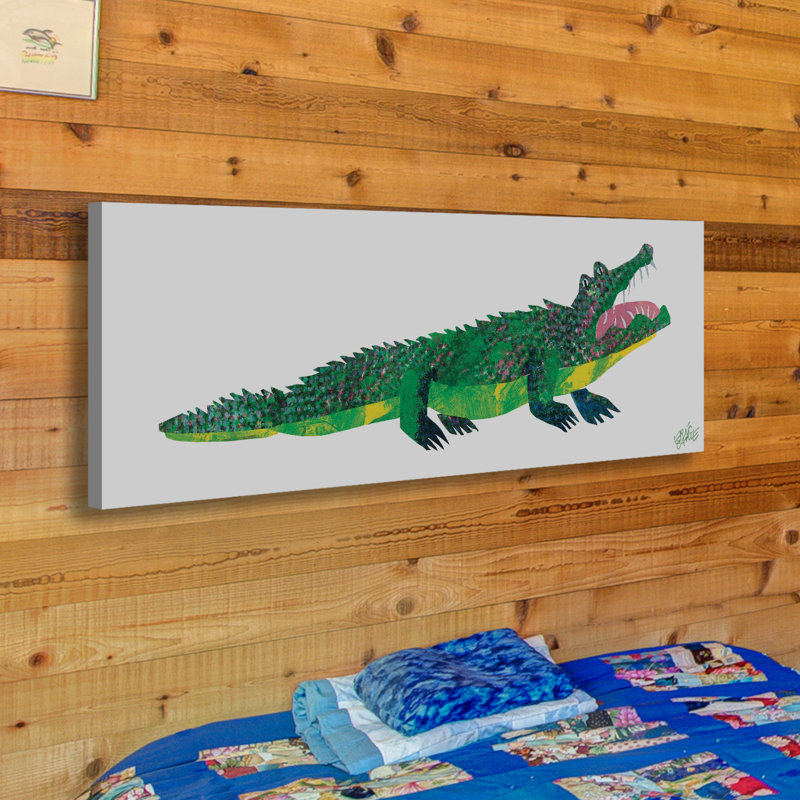 Abc Crocodile - Painting on Canvas, 51cm H x 152cm W