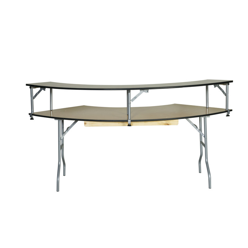 Rehausse de bar semi-circulaire en plastique 60 po WFT (arche extérieure 92 po, bout à bout 84 po), Rebord en caoutchouc