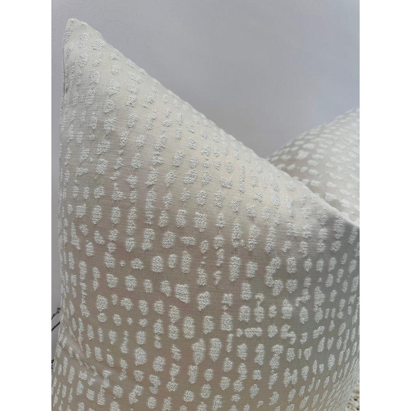 Abstract Square Cushion Cover, Cream