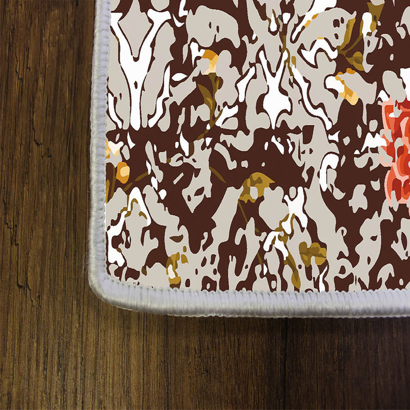 Soft Hall Carpet 2.6 x 4.9 Feet | 100% Polyester, 0.04 in Pile Height | Antibacterial, Non-Slip Underside | Woven with 3D Digital Printing | Machine Washable | Durable & Stylish for Entryways & Living Rooms