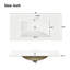 Meuble-lavabo 36 po avec lavabo en céramique, cadre en bois massif vert, portes à fermeture douce, tablettes réglables, 3 tiroirs, y compris un tiroir à double profondeur pour le rangement du sèche-cheveux