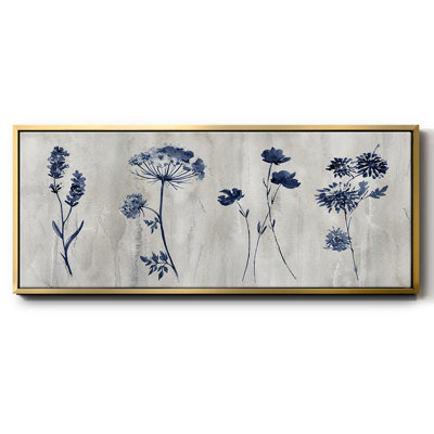 Toile encadrée indigo