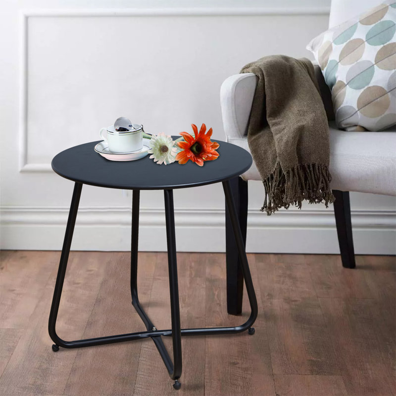 Table d'appoint en métal Naropa, Noir
