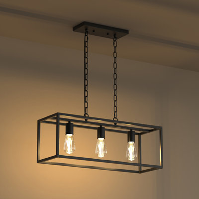 Luminaire suspendu rectangulaire en acier Kitchen Dimmable