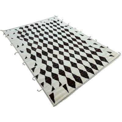 Tapis marocain moderne fait à la main. 100% laine