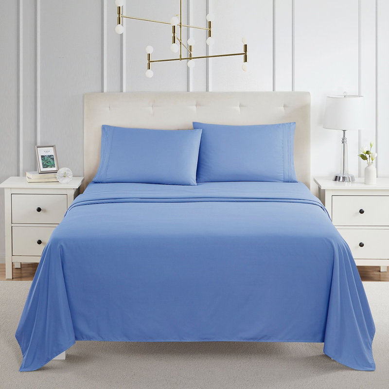 Microfiber Sheet Set, Calm Blue, King