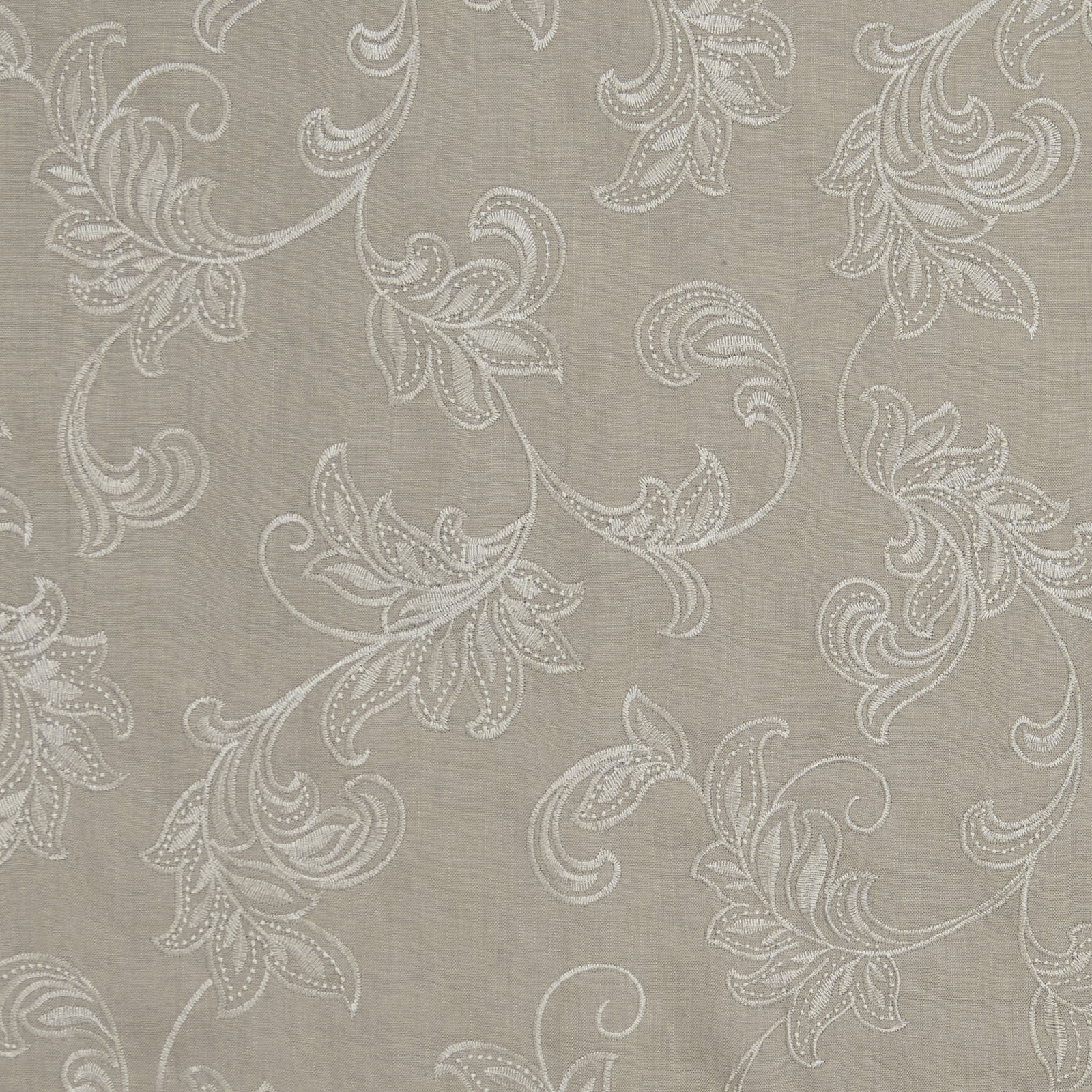 120" Inverted Pleat Double Lining Morgan On Natural Linen, 50" W x 84" L, Double, Rod Pocket