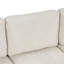 Convertible avec rangement dissimulé, porte-gobelets, ports, tiroirs de rangement modulaires en chenille beige,