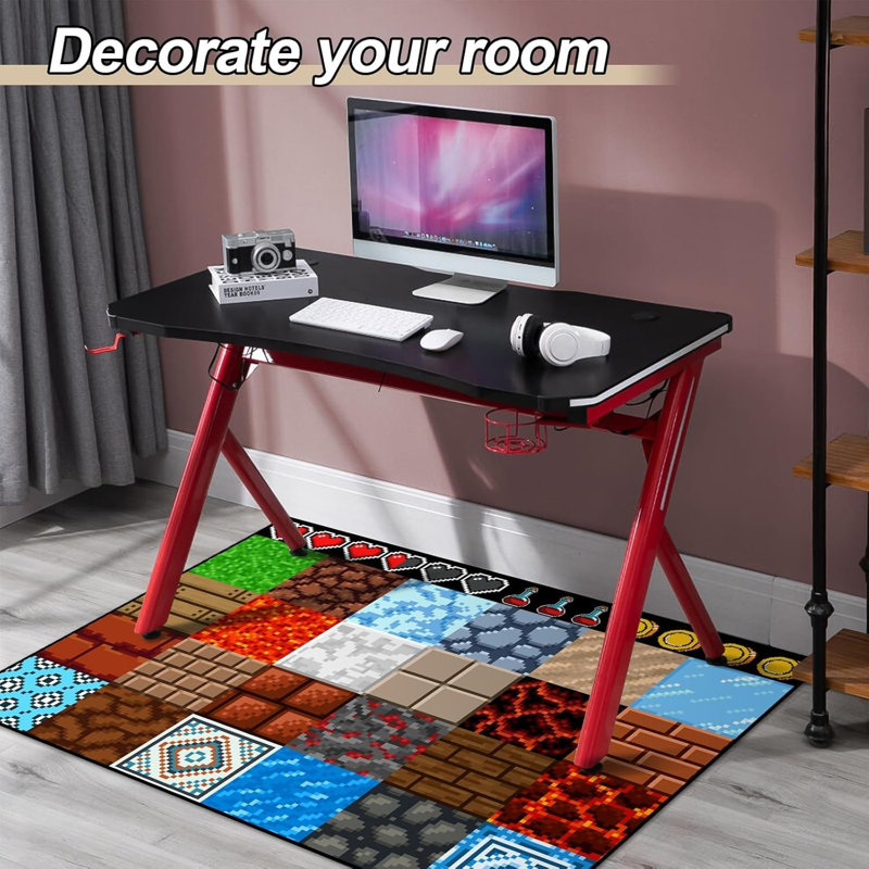 Pixel Game Carpet, Rectangle 3'3" x 4'11"