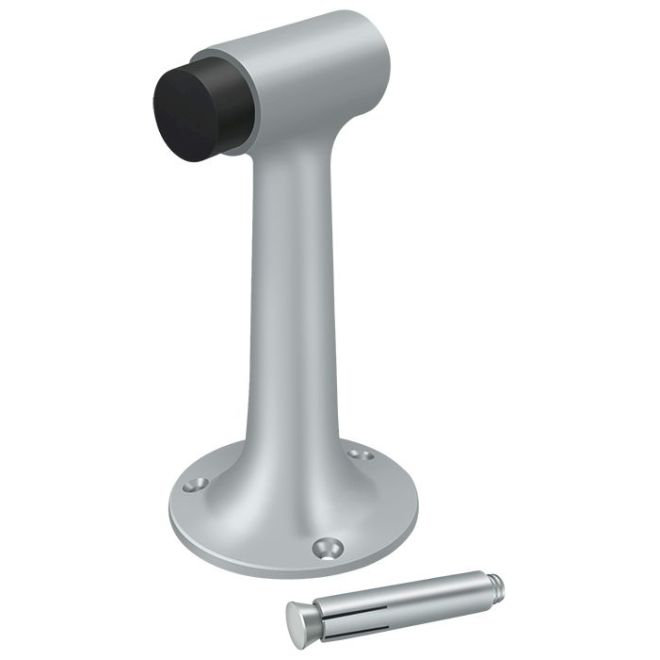 Door Stop, Brushed Chrome