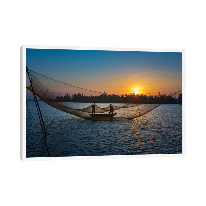 Fishing Net by Trung Pham - Gallery-Wrapped Canvas Giclée on Canvas, White Framed, 101.6 cm H x 66.04 cm W